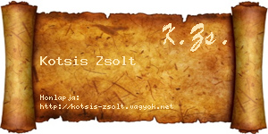 Kotsis Zsolt névjegykártya