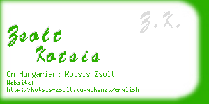 zsolt kotsis business card